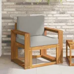 Canapea de exterior Lemn de acacia solid și poliester GartenMobel Dekor