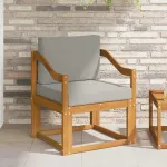 Canapea de exterior Lemn de acacia solid și poliester GartenMobel Dekor