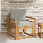 Canapea de exterior Lemn de acacia solid și poliester GartenMobel Dekor