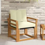 Canapea de exterior Lemn solid de Acacia și Textilene GartenMobel Dekor
