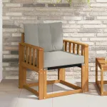 Canapea de exterior Lemn solid de Acacia și Textilene GartenMobel Dekor