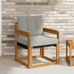 Canapea de exterior Lemn solid de Acacia și Textilene GartenMobel Dekor