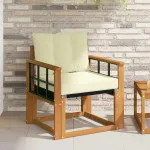 Canapea de exterior Lemn solid de Acacia și Textilene GartenMobel Dekor