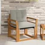 Canapea de exterior Lemn solid de Acacia și Textilene GartenMobel Dekor