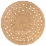 Covor din iută cu design împletit, 180 cm, rotund GartenMobel Dekor