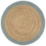 Covor manual cu margine măslinie, 240 cm, iută GartenMobel Dekor