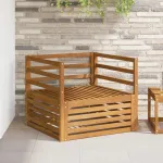 2 Bucată Sofa cu Brațe natural GartenMobel Dekor
