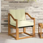 Canapea de exterior Lemn solid de Acacia și Textilene GartenMobel Dekor