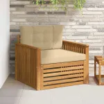 Set de canapele de exterior Lemn de acacia solid și poliester GartenMobel Dekor