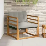 Set de canapele de exterior Lemn solid de Acacia și Textilene GartenMobel Dekor