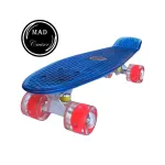 Penny Board cu LED Mad Cruiser albastru, compact si rezistent