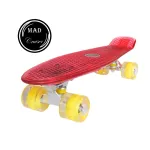 Penny board cu LED rosu Mad Cruiser, compact si usor, 57 cm