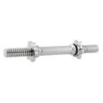 Bara gantera HMS 35 cm, 30 mm, din otel cromat cu sigurante filetate