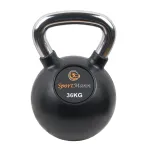 Gantera Kettlebell cauciucata 36 kg cu maner cromat Sportmann