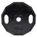 Disc olimpic cauciucat inSPORTline Ruberton 20 kg, cu mânere