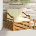 Set de canapele de exterior Lemn Solid de Acacia natural GartenMobel Dekor