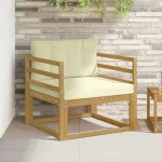 Canapea Medie pentru Exterior Poliester Alb GartenMobel Dekor