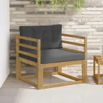 Canapea Medie pentru Exterior Poliester Alb GartenMobel Dekor