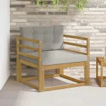 Canapea Medie pentru Exterior Poliester Alb GartenMobel Dekor