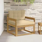 Canapea Medie pentru Exterior Poliester Alb GartenMobel Dekor