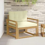 Canapea Medie pentru Exterior Poliester Alb GartenMobel Dekor
