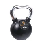 Kettlebell cauciucat 18 kg Sportmann cu mâner cromat ergonomic