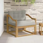 Canapea Medie pentru Exterior Poliester Alb GartenMobel Dekor