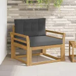 Canapea Medie pentru Exterior Poliester Alb GartenMobel Dekor