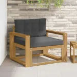 Canapea Medie pentru Exterior Poliester Alb GartenMobel Dekor