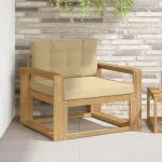 Canapea Medie pentru Exterior Poliester Alb GartenMobel Dekor