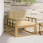 Canapea Medie pentru Exterior Poliester Alb GartenMobel Dekor