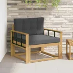 Canapea Medie pentru Exterior Poliester Alb GartenMobel Dekor