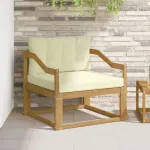 Canapea Medie pentru Exterior Poliester Alb GartenMobel Dekor