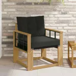 Canapea de exterior Lemn solid de Acacia și Textilene Alb GartenMobel Dekor