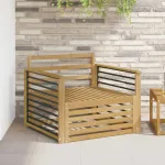 Canapea de exterior Lemn Solid de Acacia Alb GartenMobel Dekor