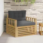 Canapea de exterior Poliester Alb GartenMobel Dekor