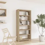 Bibliotecă cu 6 rafturi, 80x30x170 cm, lemn masiv de acacia GartenMobel Dekor