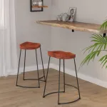 Scaune de bar Gavin 2 buc. 45x40x63 cm lemn masiv de mango GartenMobel Dekor