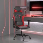 Scaun de gaming de masaj, negru și roșu, piele ecologică GartenMobel Dekor
