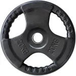 Disc greutate cauciucat HMS 20 kg, 51 mm, cu manere pentru bara olimpica