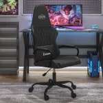 Scaun de gaming de masaj, negru, piele ecologică GartenMobel Dekor
