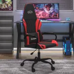 Scaun de gaming de masaj, negru și roșu, piele ecologică GartenMobel Dekor