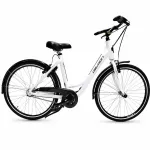 Bicicletă de oraș DHS 26010, 26 inch, cadru M, alb, 3 viteze