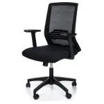 Scaun de birou ergonomic Nordhold 2701, negru, cu plasa si brate reglabile