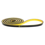 Bandă elastică fitness HMS GU06, rezistență 4.5-13.5 kg, galben/negru