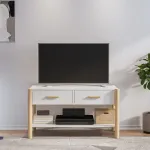Comodă TV, alb, 82x38x45 cm, lemn prelucrat GartenMobel Dekor