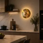 Aplica LED decorativa DOME aurie cu 3 temperaturi de culoare