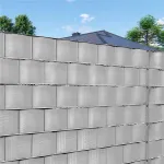 Panou de gard pentru intimitate din PVC gri, 50 m x 19 cm, cu cleme