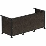 Paravan plasa umbrire pentru balcon, impermeabil, 95% umbrire, 500x100 cm, maro