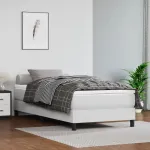 Saltea cu arcuri buzunar, fermitate medie, alb, 80x200x20 cm, piele ecologică GartenMobel Dekor